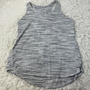 Lululemon Essential Tank Pleated Space Dye Camo White Silver Spoon